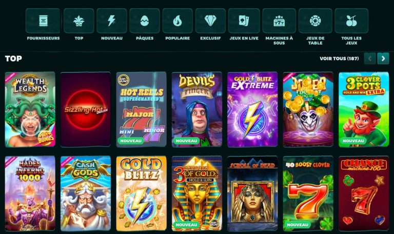 Playio Casino jeux